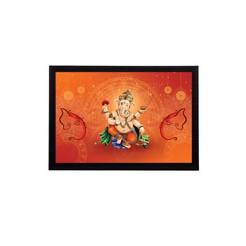 eCraftIndia Lord Ganesha Satin Matt Texture UV Art Painting 1