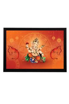 eCraftIndia Lord Ganesha Satin Matt Texture UV Art Painting