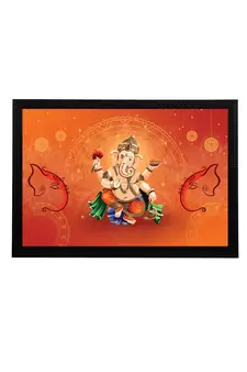 eCraftIndia Lord Ganesha Satin Matt Texture UV Art Painting
