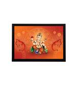 eCraftIndia Lord Ganesha Satin Matt Texture UV Art Painting