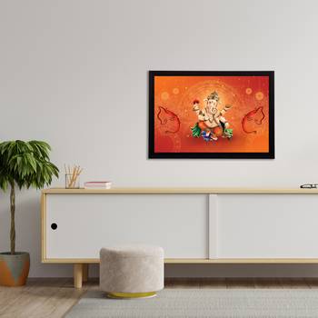 eCraftIndia Lord Ganesha Satin Matt Texture UV Art Painting 3