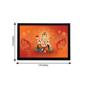 eCraftIndia Lord Ganesha Satin Matt Texture UV Art Painting 4