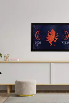 eCraftIndia Lord Ganesha Satin Matt Texture UV Art Painting