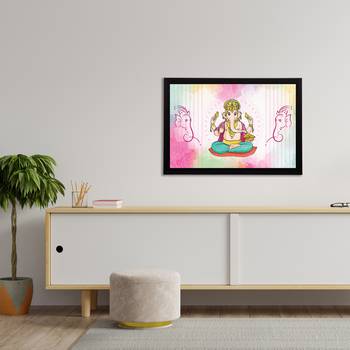 eCraftIndia Lord Ganesha Satin Matt Texture UV Art Painting 3