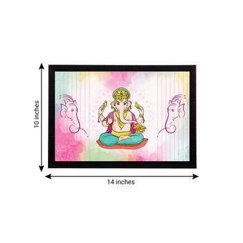 eCraftIndia Lord Ganesha Satin Matt Texture UV Art Painting 4