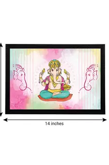 eCraftIndia Lord Ganesha Satin Matt Texture UV Art Painting