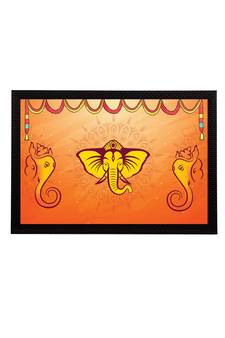eCraftIndia Lord Ganesha Satin Matt Texture UV Art Painting