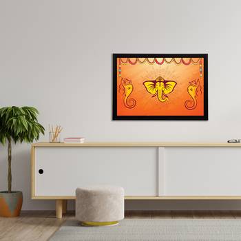 eCraftIndia Lord Ganesha Satin Matt Texture UV Art Painting 3