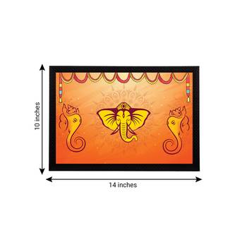 eCraftIndia Lord Ganesha Satin Matt Texture UV Art Painting 4