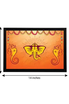 eCraftIndia Lord Ganesha Satin Matt Texture UV Art Painting