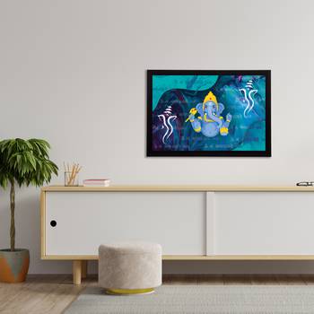 eCraftIndia Lord Ganesha Satin Matt Texture UV Art Painting 3