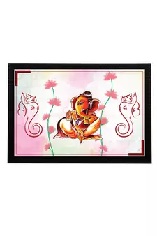 eCraftIndia Lord Ganesha Satin Matt Texture UV Art Painting