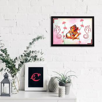 eCraftIndia Lord Ganesha Satin Matt Texture UV Art Painting 2