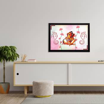 eCraftIndia Lord Ganesha Satin Matt Texture UV Art Painting 3