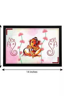 eCraftIndia Lord Ganesha Satin Matt Texture UV Art Painting