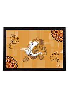 eCraftIndia Lord Ganesha Satin Matt Texture UV Art Painting