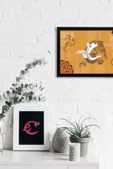 eCraftIndia Lord Ganesha Satin Matt Texture UV Art Painting