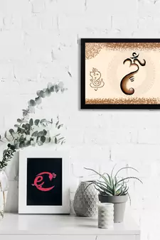 eCraftIndia Lord Ganesha Satin Matt Texture UV Art Painting