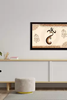 eCraftIndia Lord Ganesha Satin Matt Texture UV Art Painting