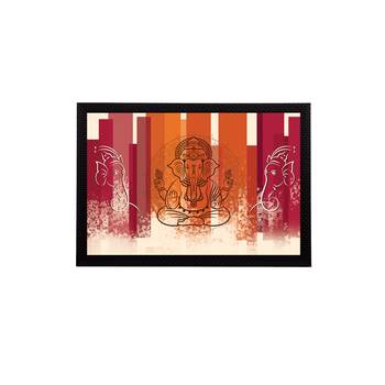 eCraftIndia Lord Ganesha Satin Matt Texture UV Art Painting 1