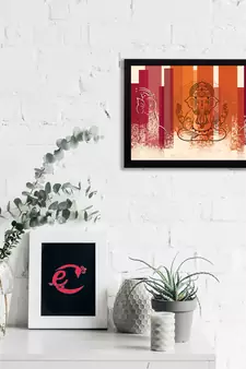 eCraftIndia Lord Ganesha Satin Matt Texture UV Art Painting
