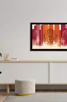 eCraftIndia Lord Ganesha Satin Matt Texture UV Art Painting