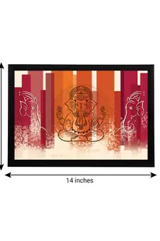 eCraftIndia Lord Ganesha Satin Matt Texture UV Art Painting