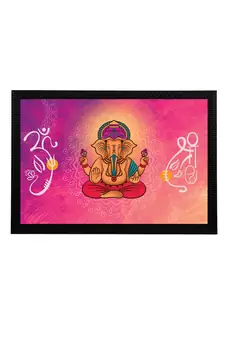 eCraftIndia Lord Ganesha Satin Matt Texture UV Art Painting