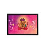 eCraftIndia Lord Ganesha Satin Matt Texture UV Art Painting