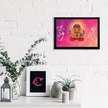 eCraftIndia Lord Ganesha Satin Matt Texture UV Art Painting 2