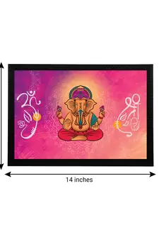 eCraftIndia Lord Ganesha Satin Matt Texture UV Art Painting