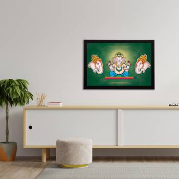 eCraftIndia Lord Ganesha Satin Matt Texture UV Art Painting 3