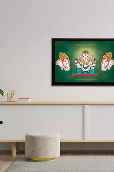 eCraftIndia Lord Ganesha Satin Matt Texture UV Art Painting