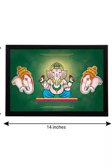 eCraftIndia Lord Ganesha Satin Matt Texture UV Art Painting