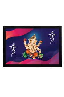 eCraftIndia Lord Ganesha Satin Matt Texture UV Art Painting