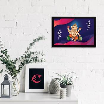 eCraftIndia Lord Ganesha Satin Matt Texture UV Art Painting 2