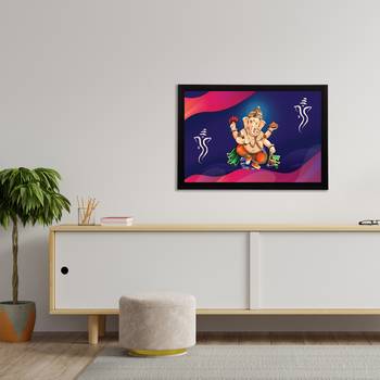 eCraftIndia Lord Ganesha Satin Matt Texture UV Art Painting 3