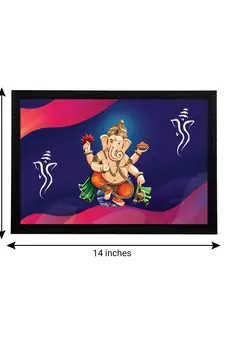 eCraftIndia Lord Ganesha Satin Matt Texture UV Art Painting