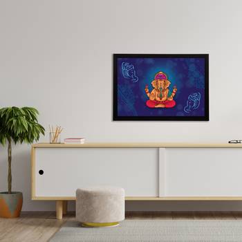 eCraftIndia Lord Ganesha Satin Matt Texture UV Art Painting 3