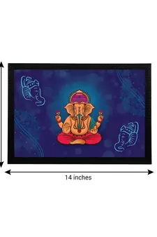 eCraftIndia Lord Ganesha Satin Matt Texture UV Art Painting
