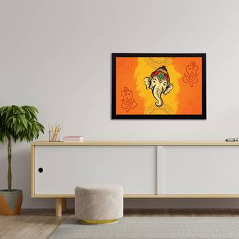 eCraftIndia Lord Ganesha Satin Matt Texture UV Art Painting 3