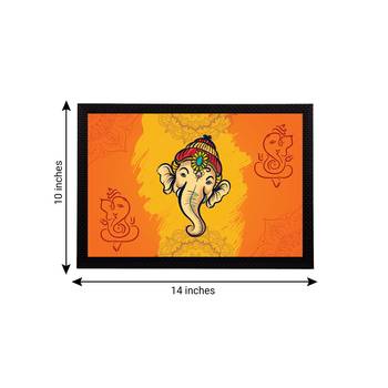 eCraftIndia Lord Ganesha Satin Matt Texture UV Art Painting 4