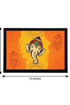 eCraftIndia Lord Ganesha Satin Matt Texture UV Art Painting