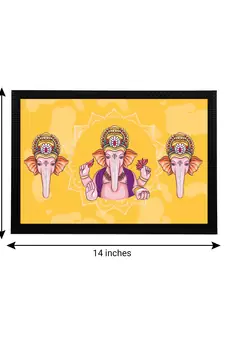 eCraftIndia Lord Ganesha Satin Matt Texture UV Art Painting