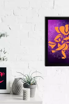 eCraftIndia Lord Ganesha Satin Matt Texture UV Art Painting