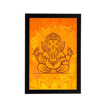 eCraftIndia Lord Ganesha Satin Matt Texture UV Art Painting 1