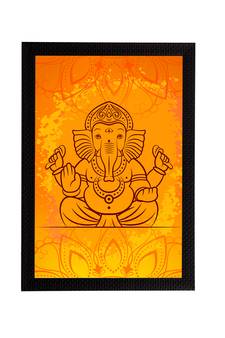 eCraftIndia Lord Ganesha Satin Matt Texture UV Art Painting