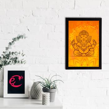 eCraftIndia Lord Ganesha Satin Matt Texture UV Art Painting 2