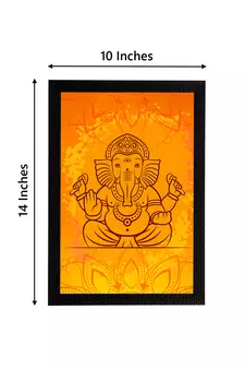 eCraftIndia Lord Ganesha Satin Matt Texture UV Art Painting