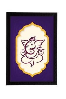 eCraftIndia Lord Ganesha Satin Matt Texture UV Art Painting